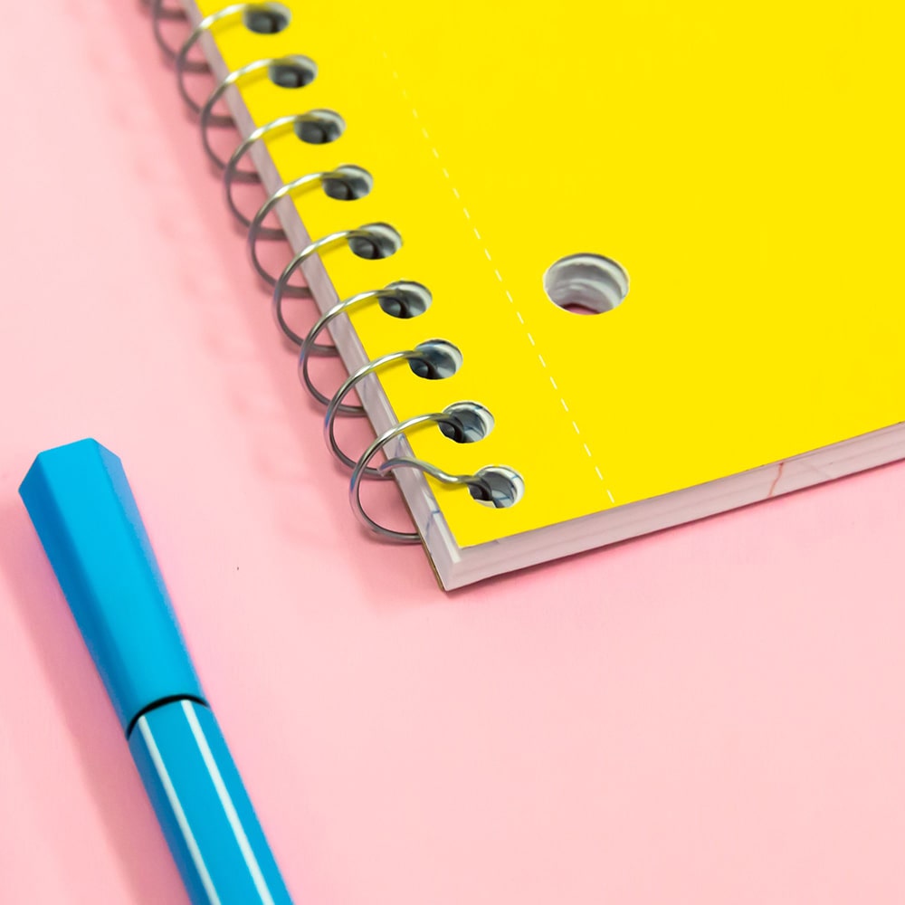 W/R 70 Ct. 1-Subject Spiral Notebook - Wide Ruled - Random Color