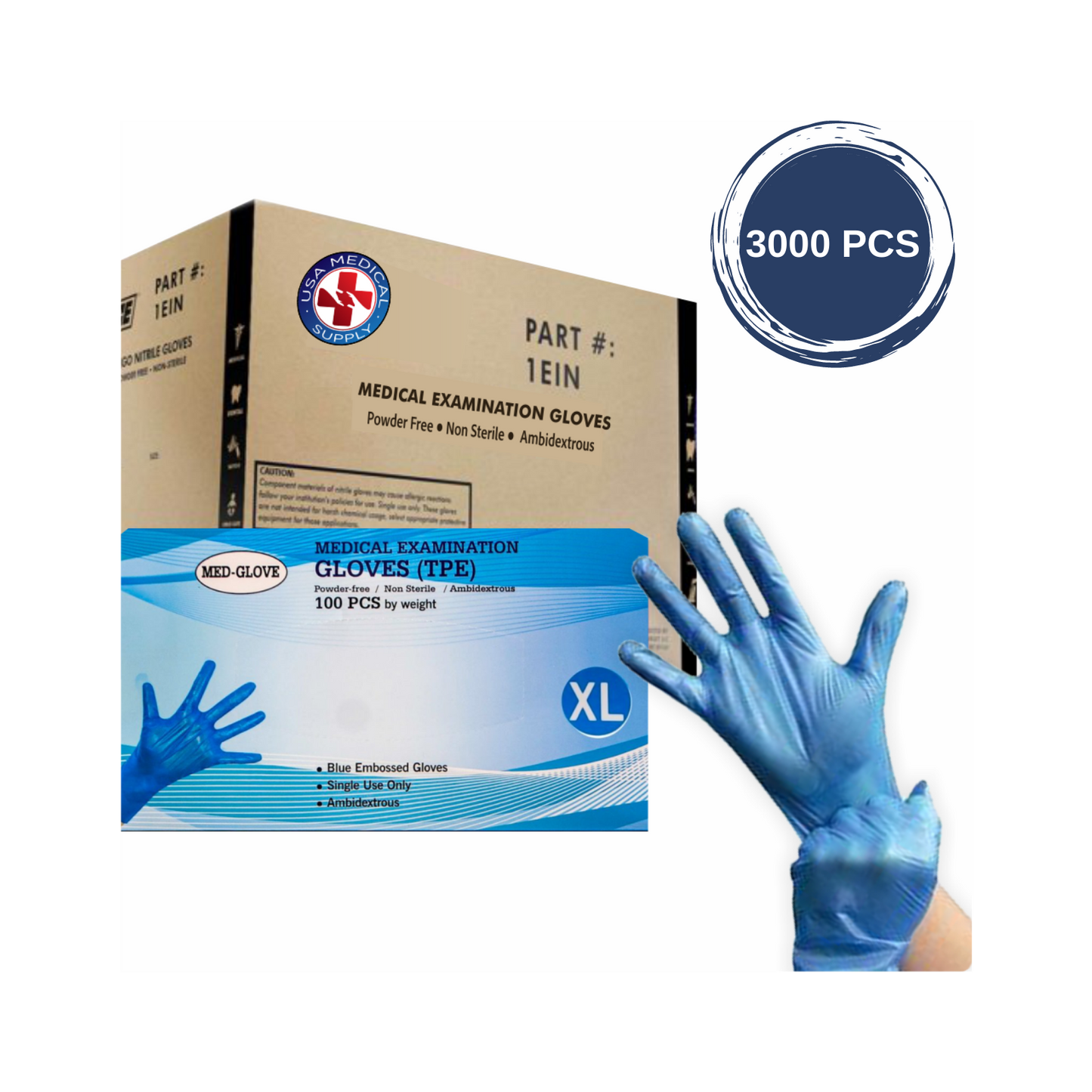 ThermoPlastic Elastomer Gloves - Plastic Gloves  (3000 Pcs/Case)