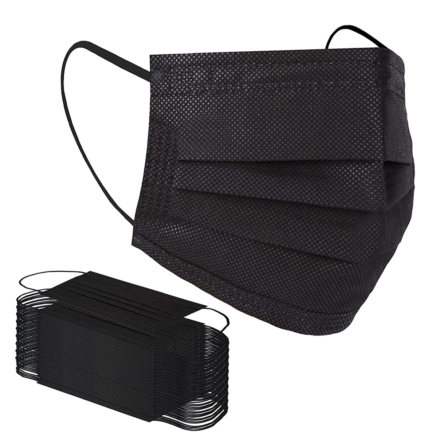 3PLY Mask Black - 2400 PCS (50Pcs/Box - 48 Boxes/Case)