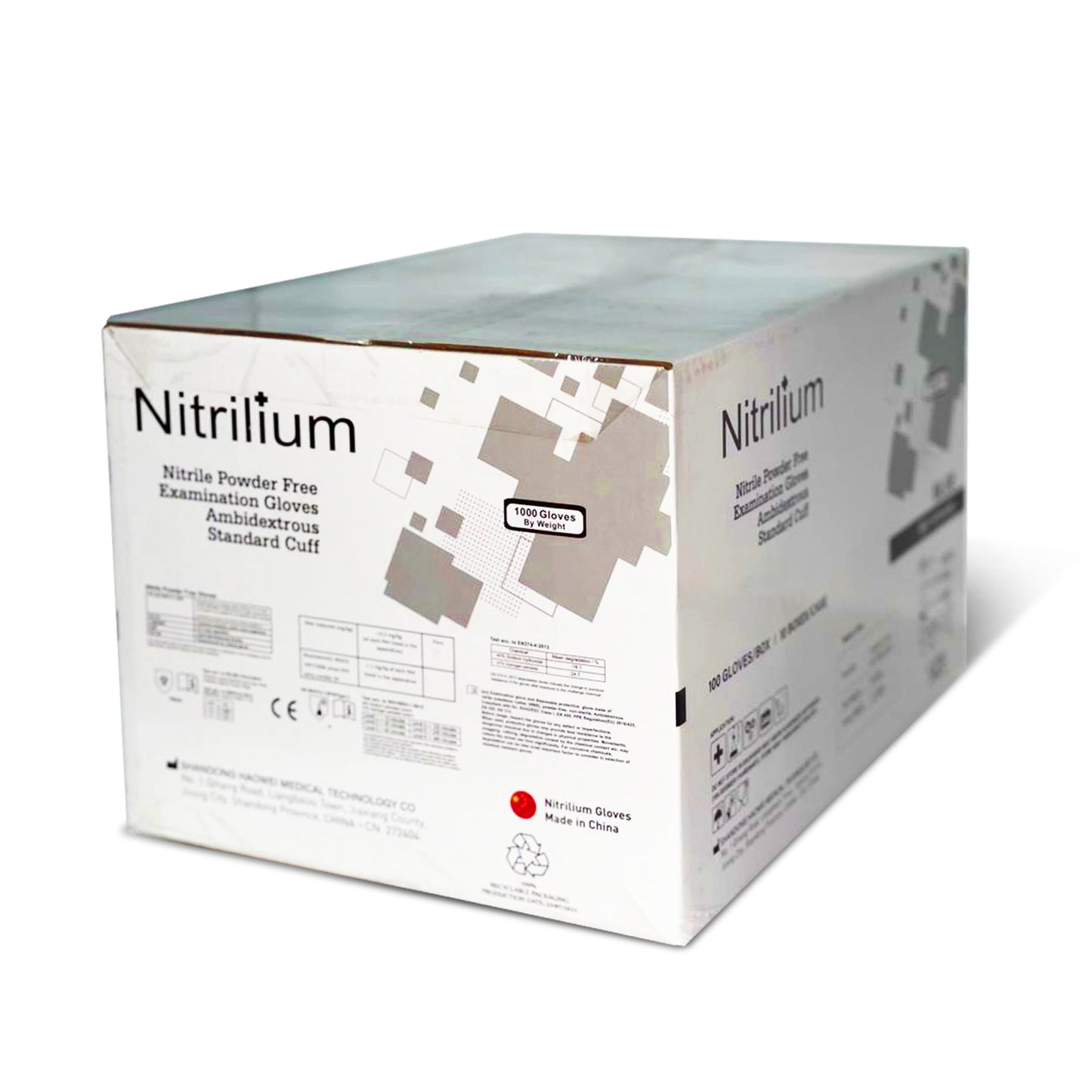 Nitrile Gloves -10 Boxes (1000 pcs-100% Nitrile Patient Examination Gloves/ FDA 510(K), 4Mil - Nitrilium)